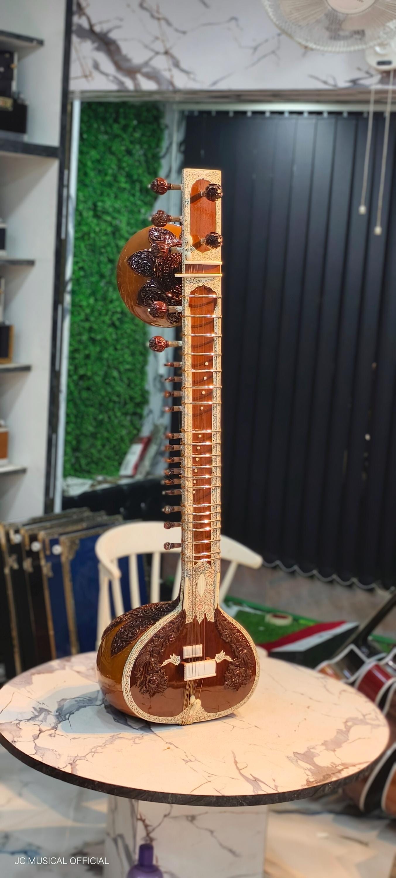RAVISHANKAR STYLE Professional SITAR with double tumba and hardcase