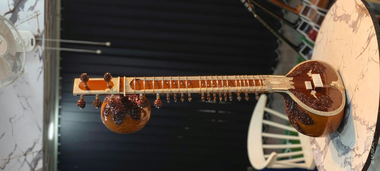 RAVISHANKAR STYLE Professional SITAR with double tumba and hardcase