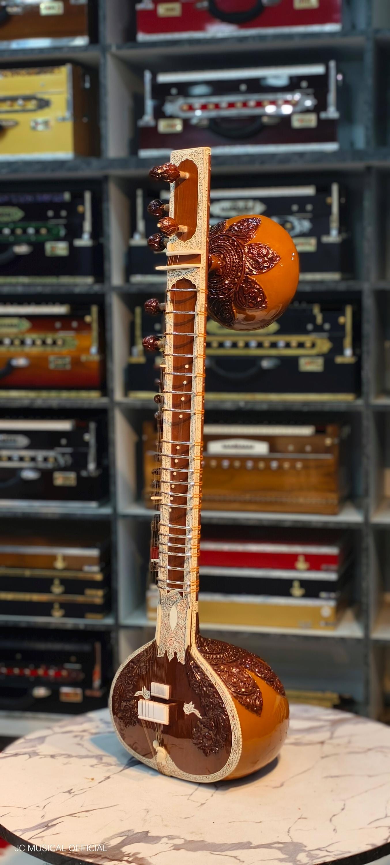 RAVISHANKAR STYLE Professional SITAR with double tumba and hardcase