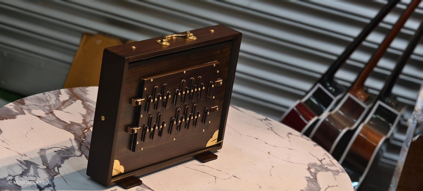 2-Octave Professional Shruti Box | Brown Mat Finish, Teakwood