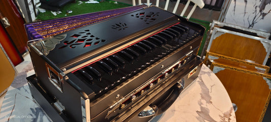 2LINE BLACK BEAUTY Harmonium 3.5 Octeve professional quality folding box type