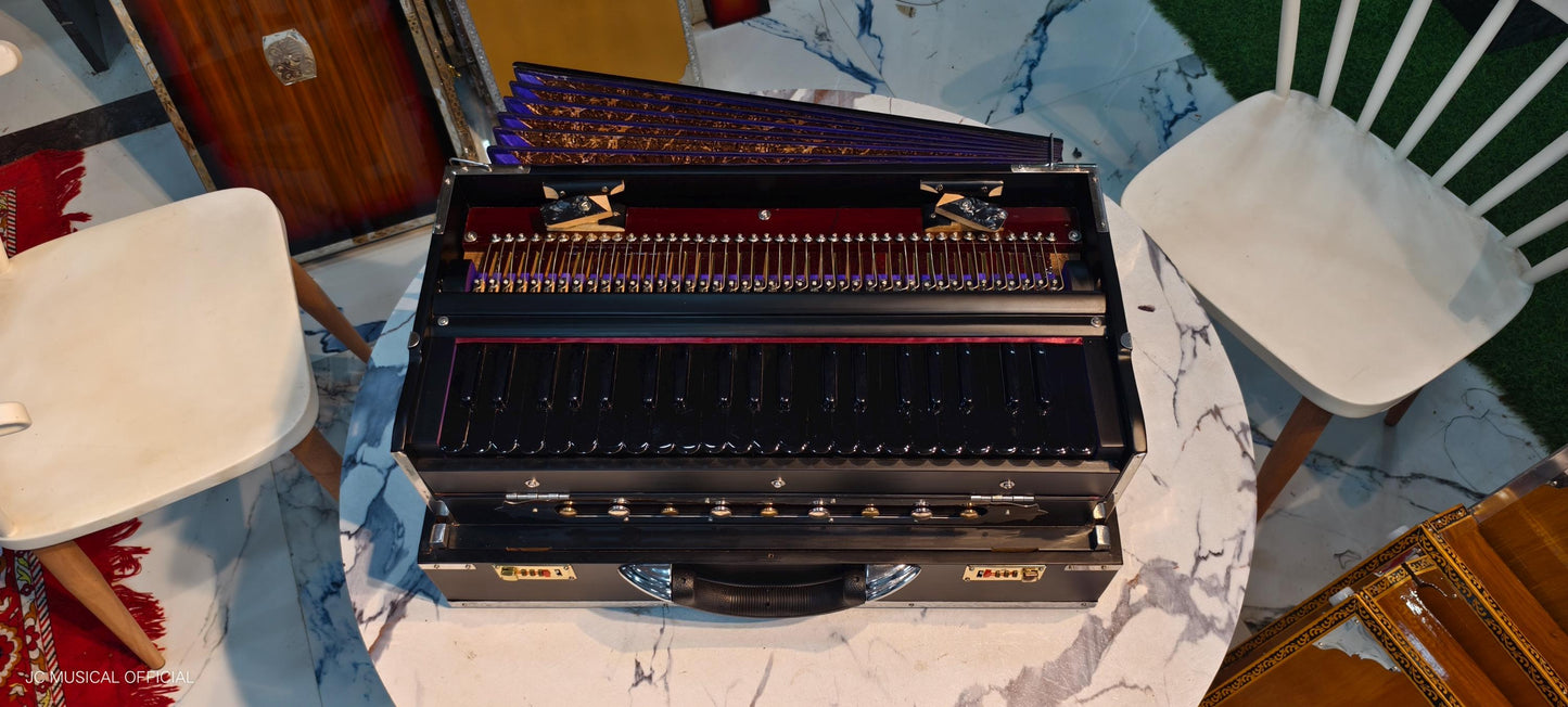 2LINE BLACK BEAUTY Harmonium 3.5 Octeve professional quality folding box type
