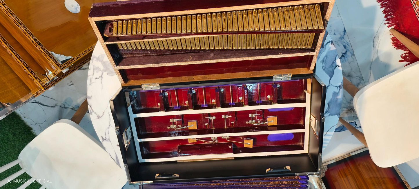 2LINE BLACK BEAUTY Harmonium 3.5 Octeve professional quality folding box type