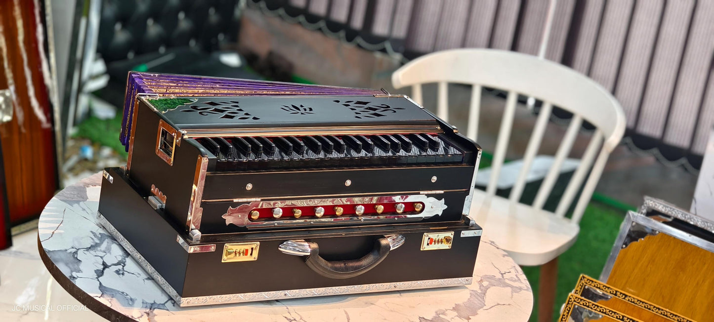 2LINE BLACK BEAUTY Harmonium 3.5 Octeve professional quality folding box type