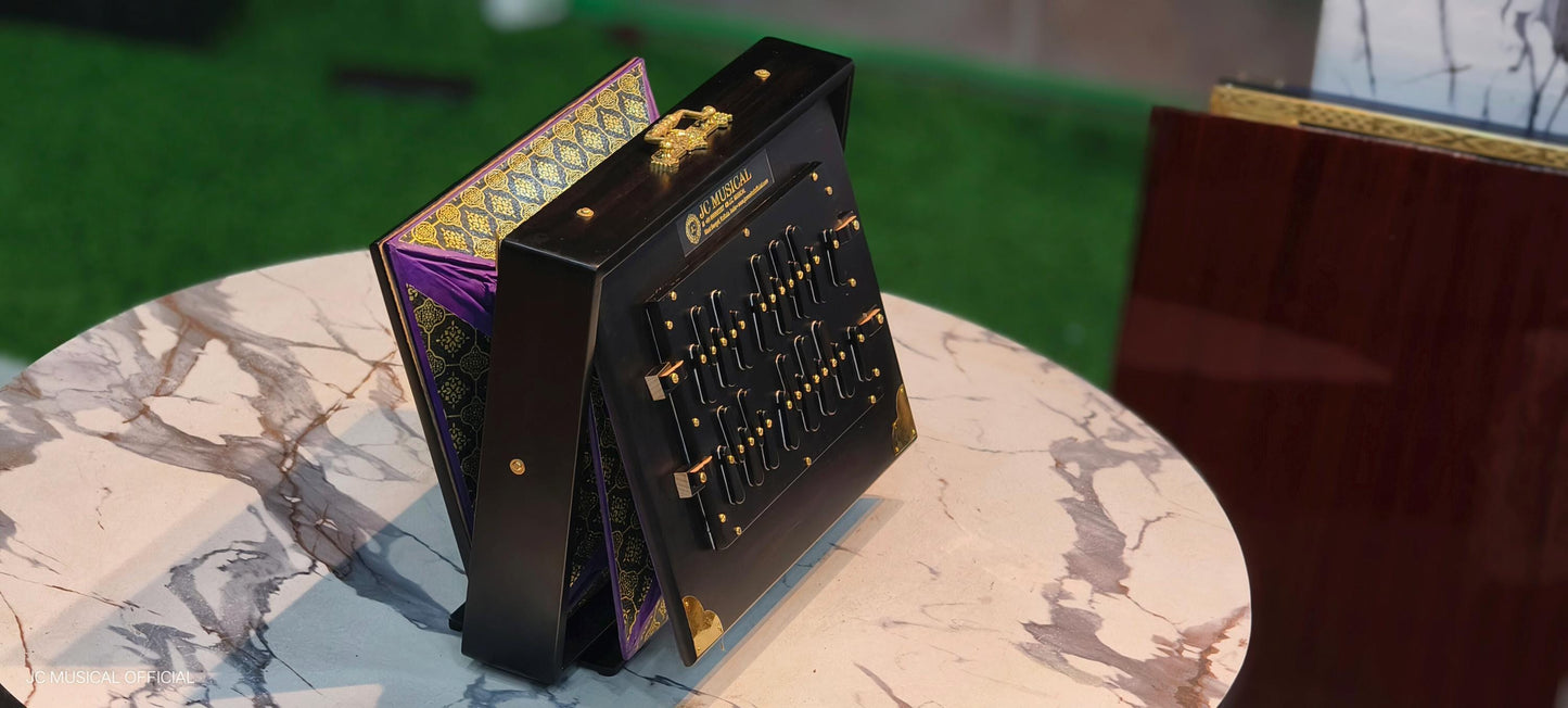 2line Shruti Box | Black & Gold, 2-Line