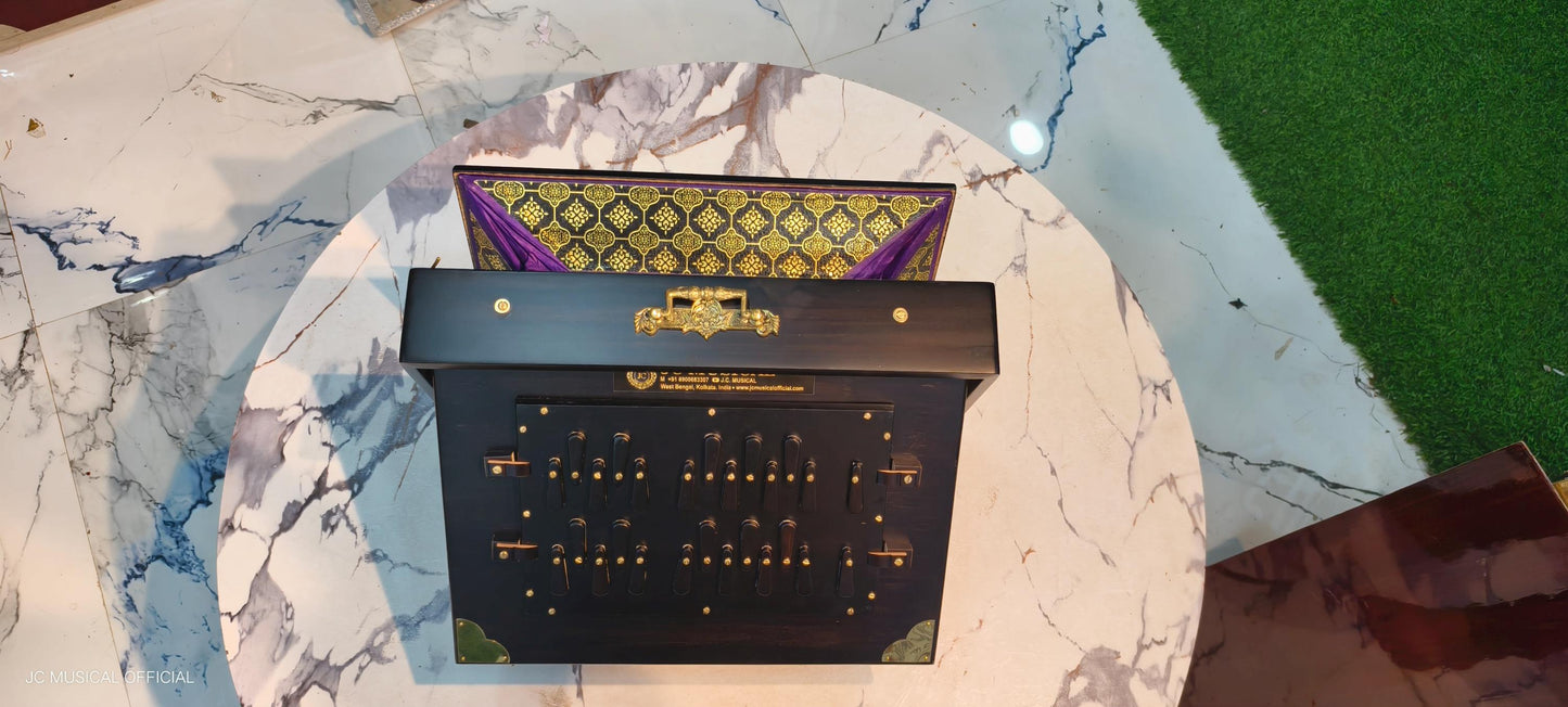 2line Shruti Box | Black & Gold, 2-Line