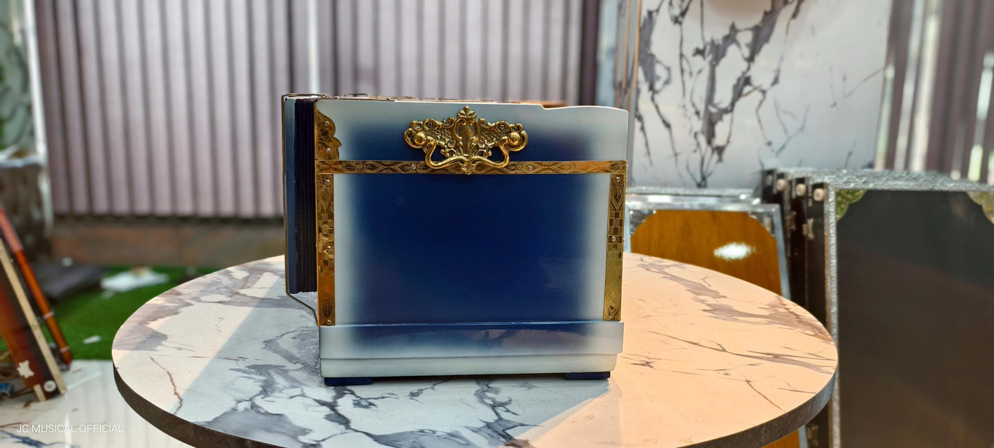 3-Line, 9-Scale Changer| blue-white dual tone with Brass Decoration