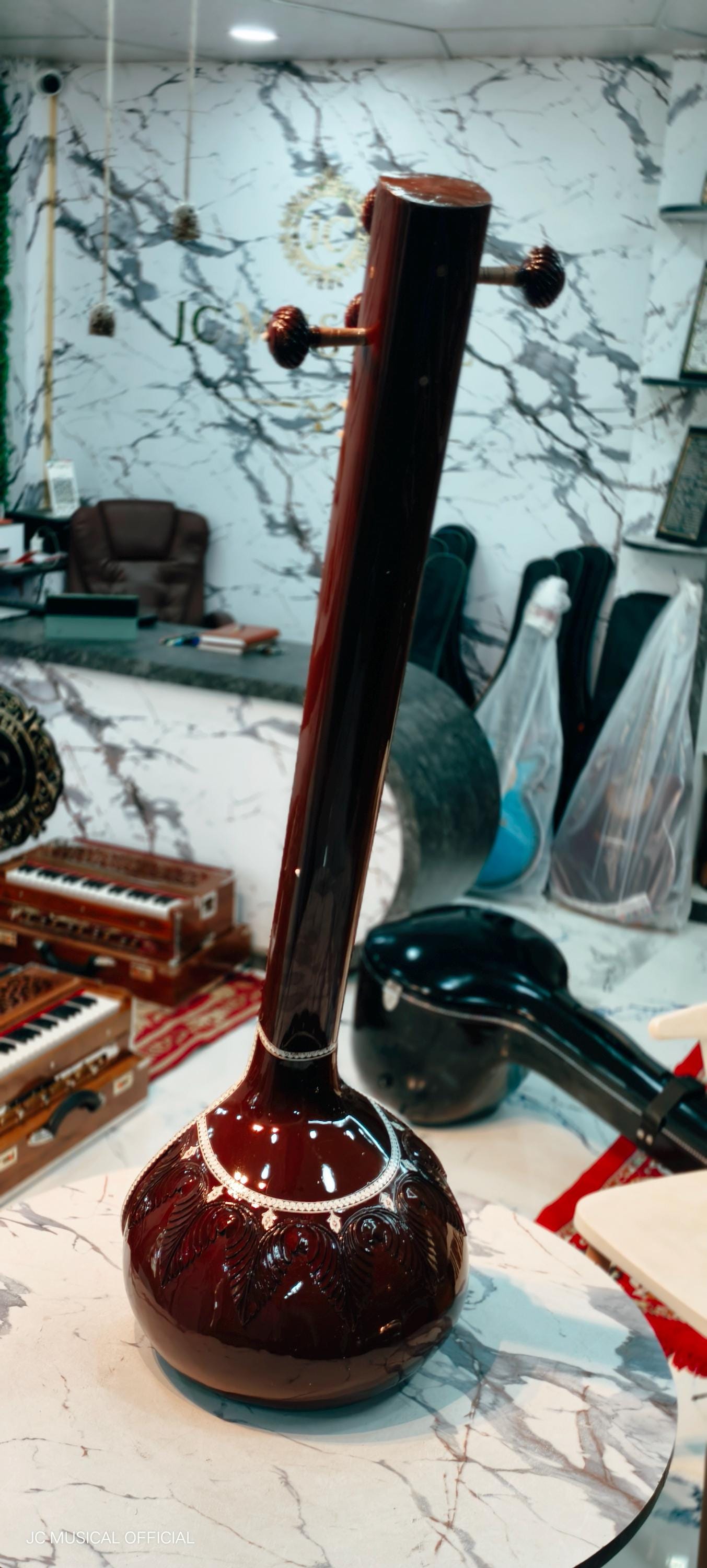 Professional Tun Wood Tanpura, Premium Hard Case