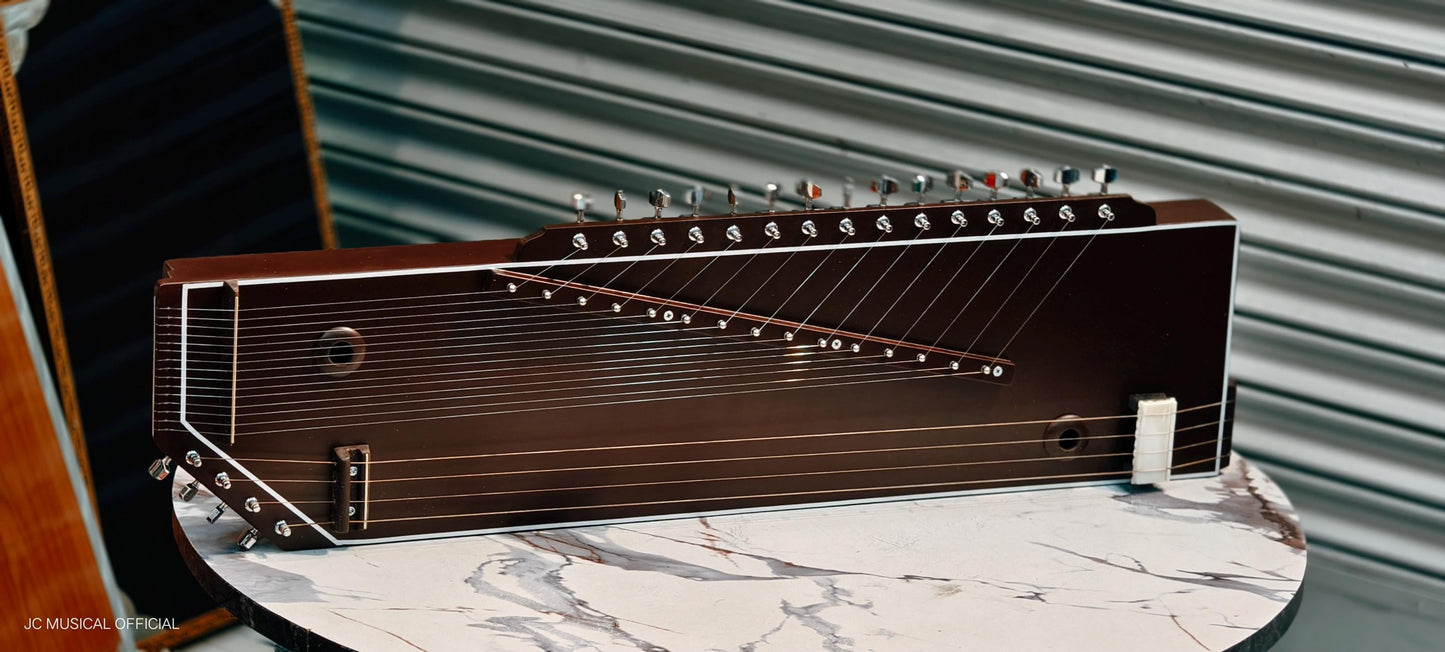 SWARSAMGAM| SWARMANDAL+TANPURA|Wallnut oak Brown colour mat finish