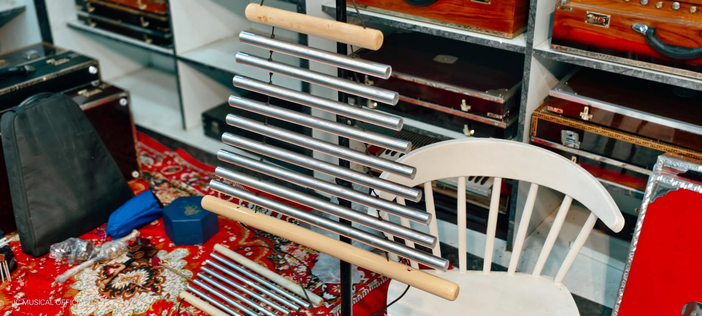 Handcrafted 9-Bar Swinging Chimes