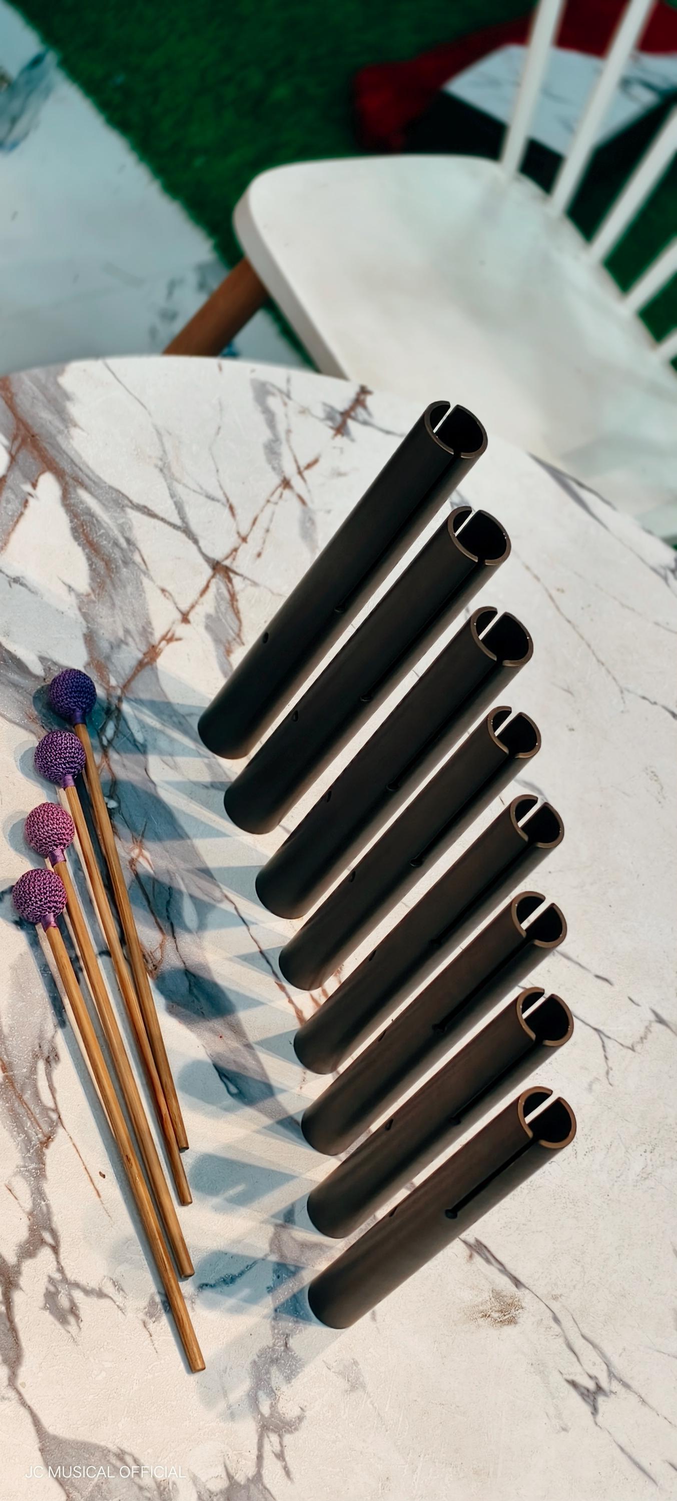 8 Bar Pulse Tube Set: Black Matte Finish