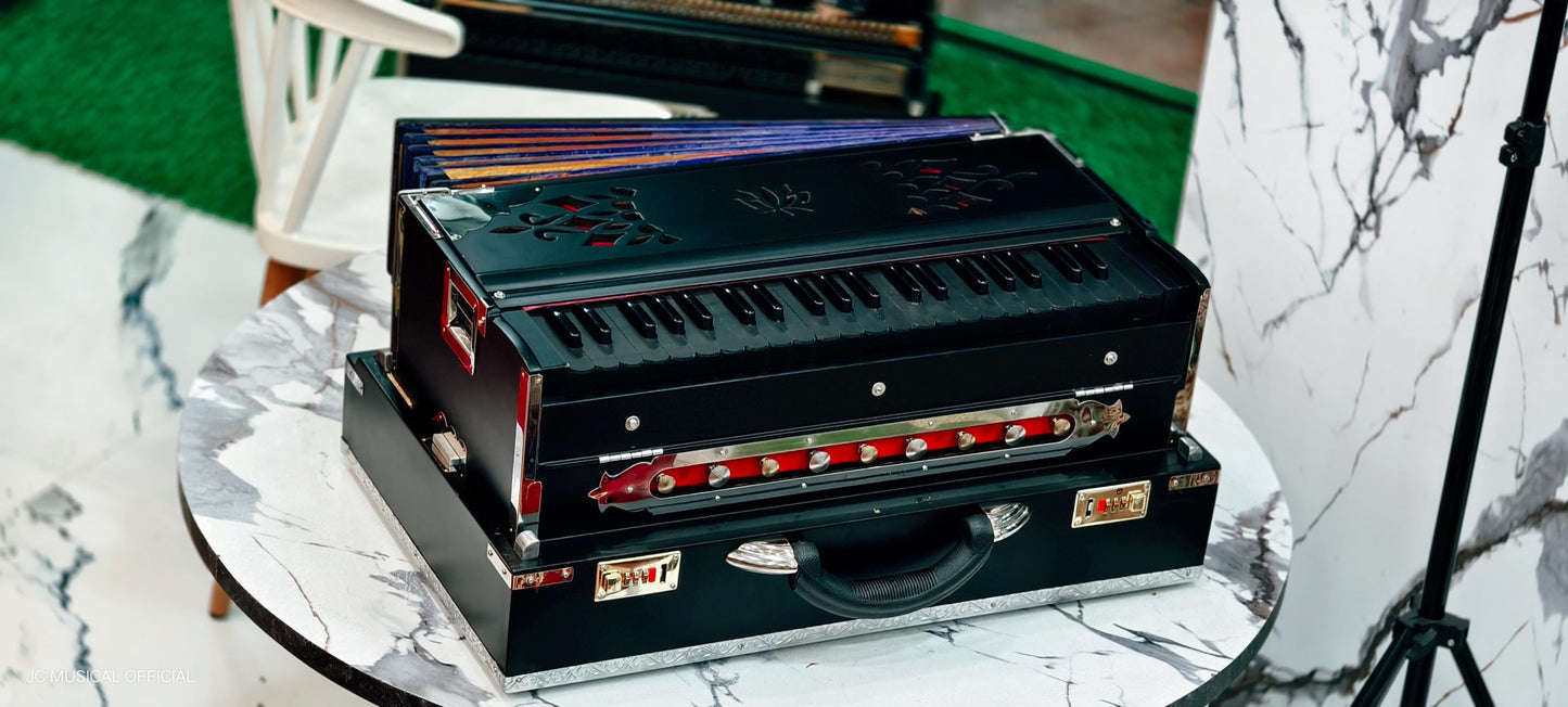 2-Line Black beauty  Harmonium, Premium 42-Key Folding type professional