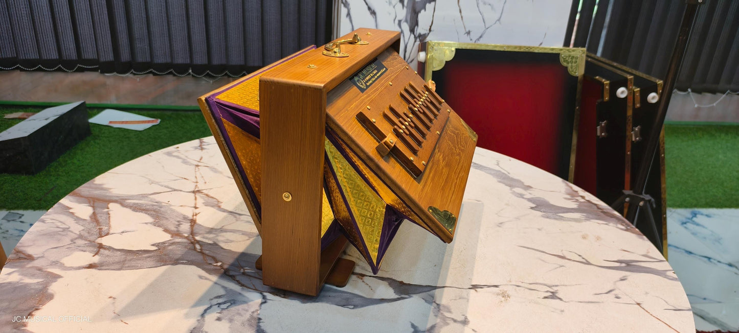 Shruti Box: One octeve Medium Size, Teakwood, Lower octeve C3-C4 , Wooden mat finish