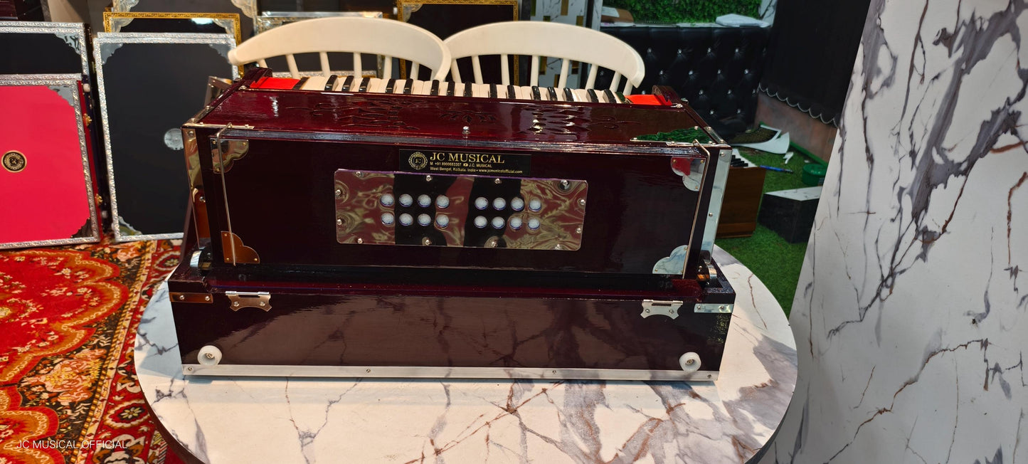 SCALE CHANGER HARMONIUM/ 3line 9scale changer/ Mahagony glossy finish