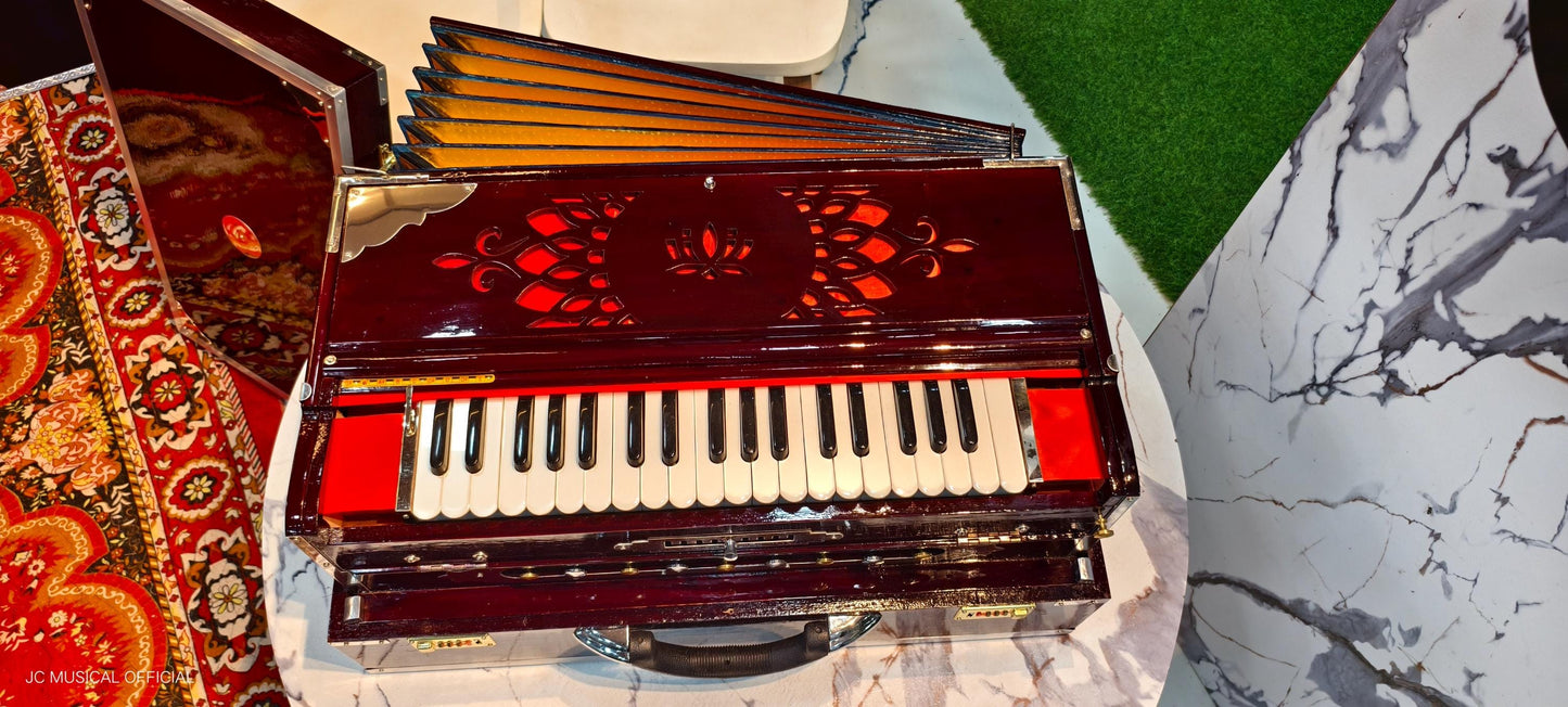 SCALE CHANGER HARMONIUM/ 3line 9scale changer/ Mahagony glossy finish