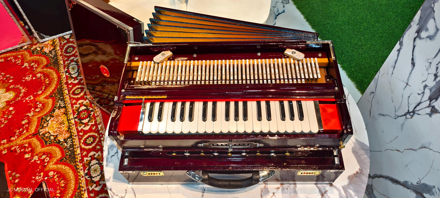 SCALE CHANGER HARMONIUM/ 3line 9scale changer/ Mahagony glossy finish
