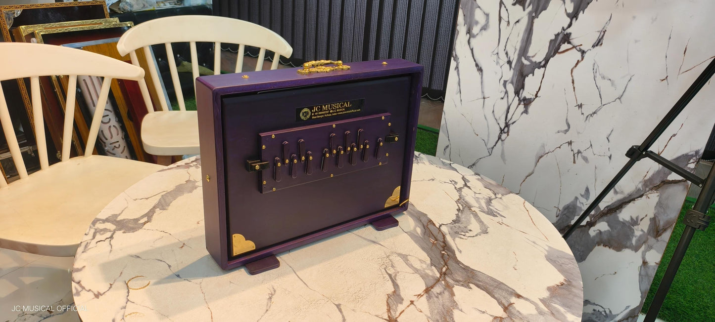 Purple Shruti Box| ONE OCTEVE Large size| Lower Octave C3-C4