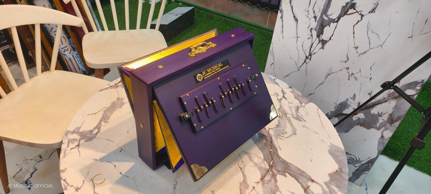 Purple Shruti Box| ONE OCTEVE Large size| Lower Octave C3-C4