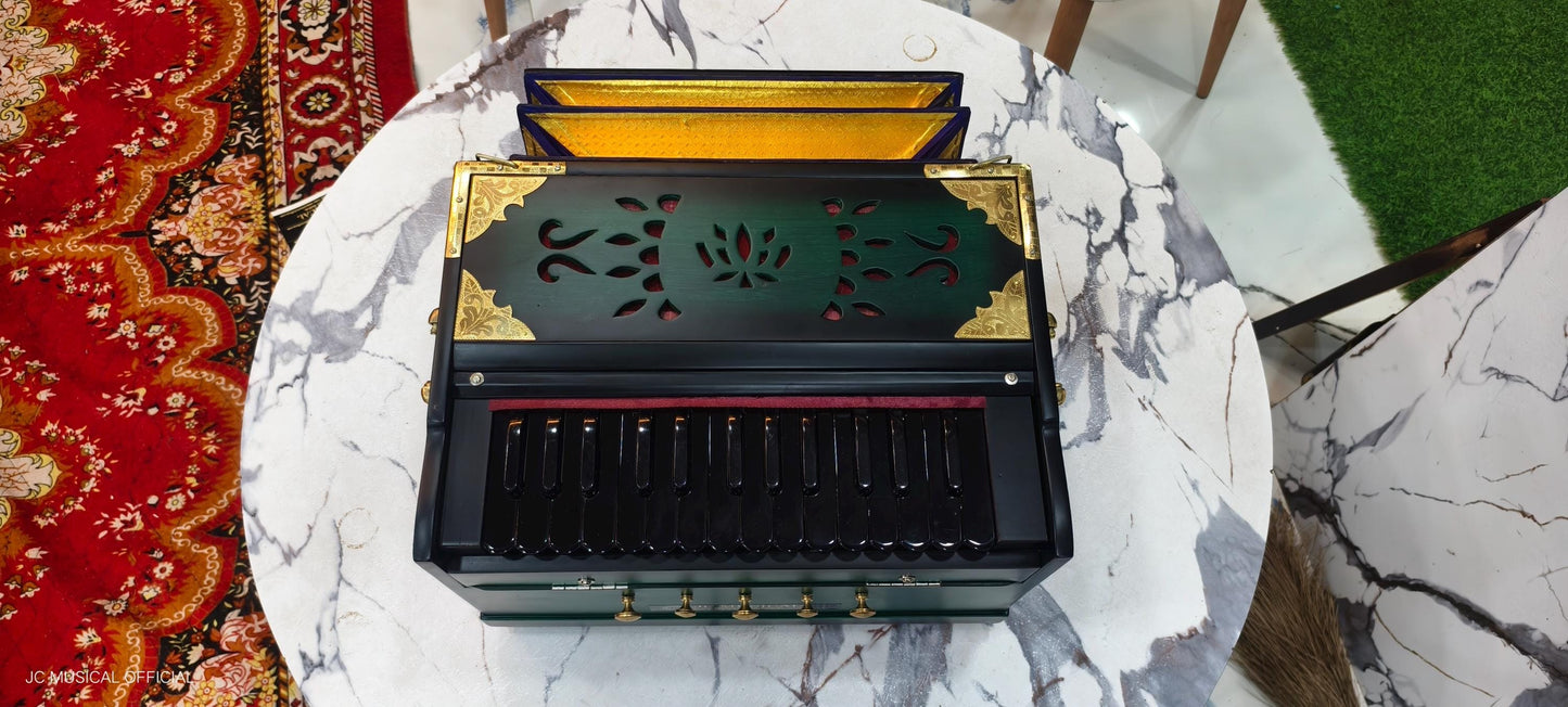2LINE 27KEYS MOST PORTABLE| Mini HARMONIUM| 7kg | limited Green edition