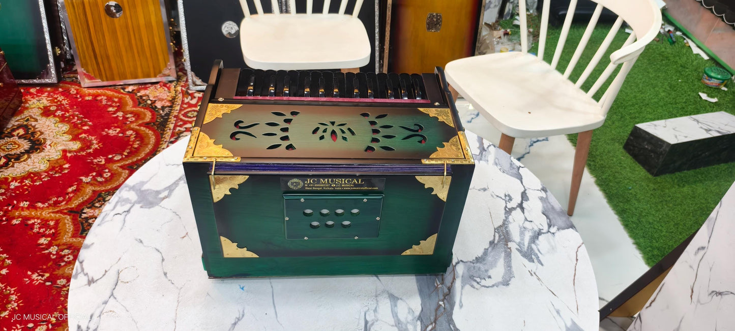 2LINE 27KEYS MOST PORTABLE| Mini HARMONIUM| 7kg | limited Green edition