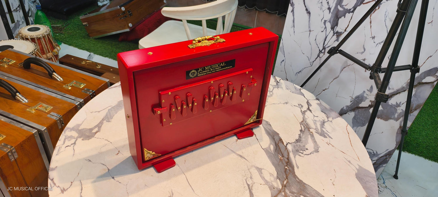 Red Shruti Box, 1 Octave Big size , Lower Octave C to C