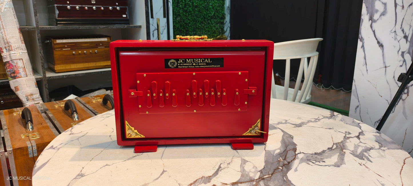 Red Mat Finish Shruti Box - C3-C4, Lower Octave, Medium Size