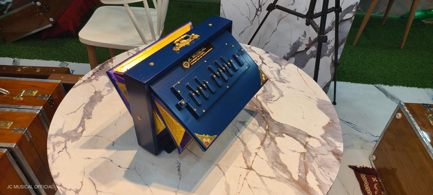 Shruti Box: Medium Size, Blue Mat Finish, Lower Octave C3-C4 NOTES