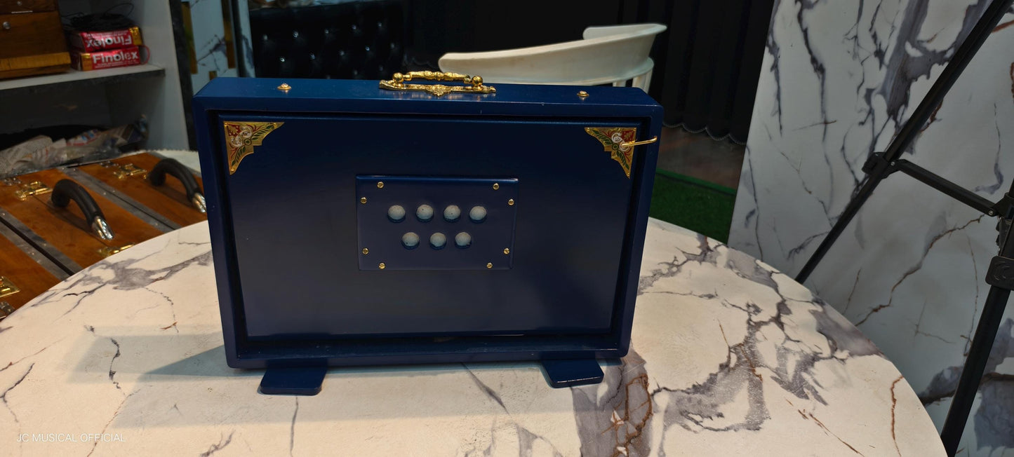 Shruti Box: Medium Size, Blue Mat Finish, Lower Octave C3-C4 NOTES