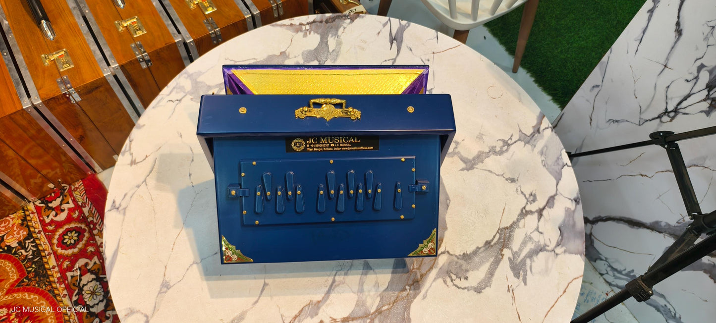 Shruti Box: Medium Size, Blue Mat Finish, Lower Octave C3-C4 NOTES