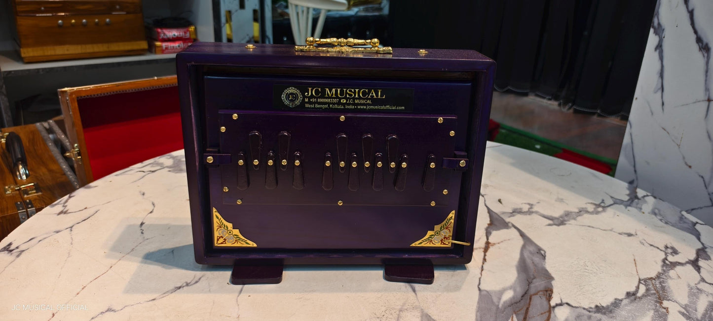 Purple Teakwood Shruti Box: One Octave small size, middle octeve notes