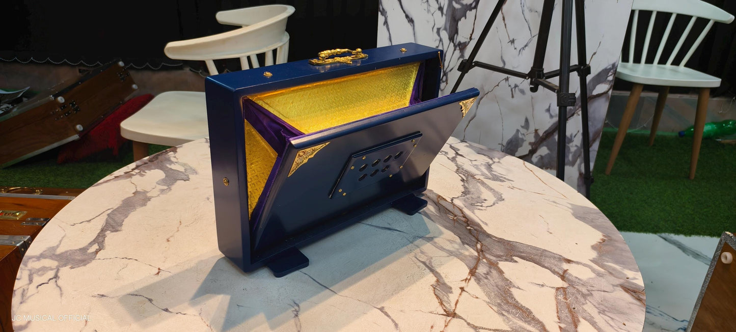 Shruti Box: Medium Size, Blue Mat Finish, Lower Octave C3-C4 NOTES