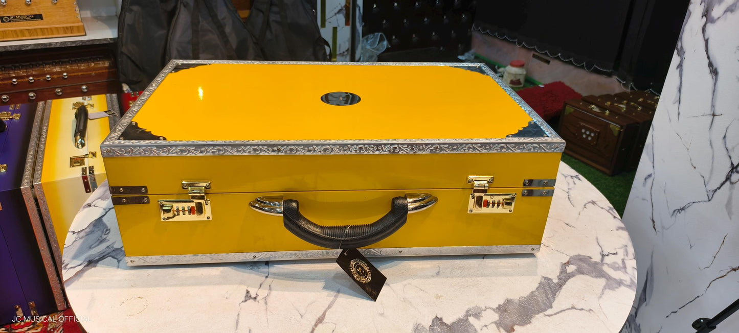 2LINE HARMONIUM/ 3.5 octeve 42reeds/ yellow glossy finish