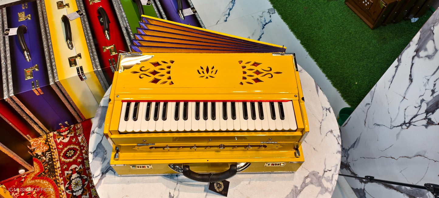 2LINE HARMONIUM/ 3.5 octeve 42reeds/ yellow glossy finish