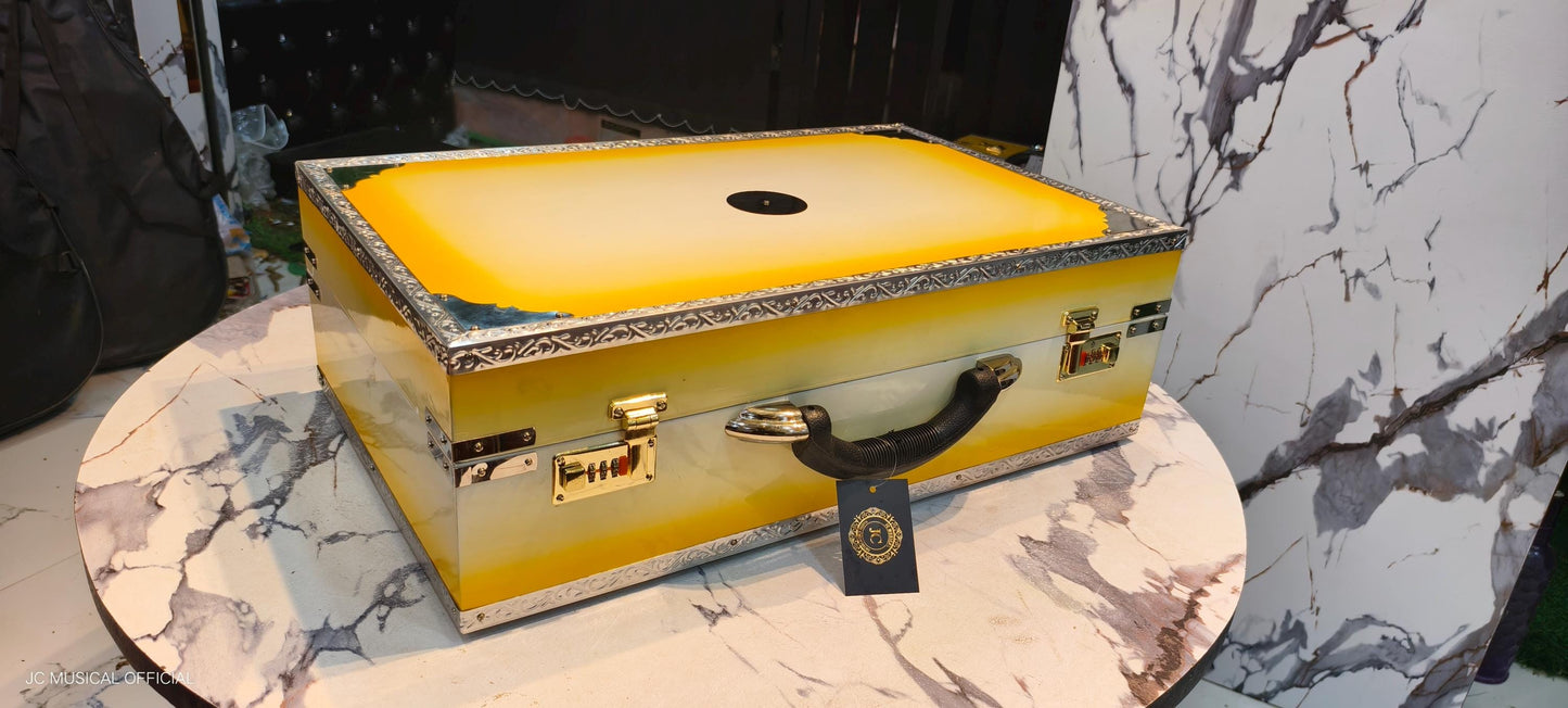 2LINE HARMONIUM/ White yellow dual tone/ 3.5 octeve 42reeds