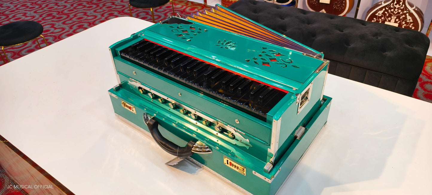 2LINE PROFESSIONAL HARMONIUM Metalic Green 42KEYS