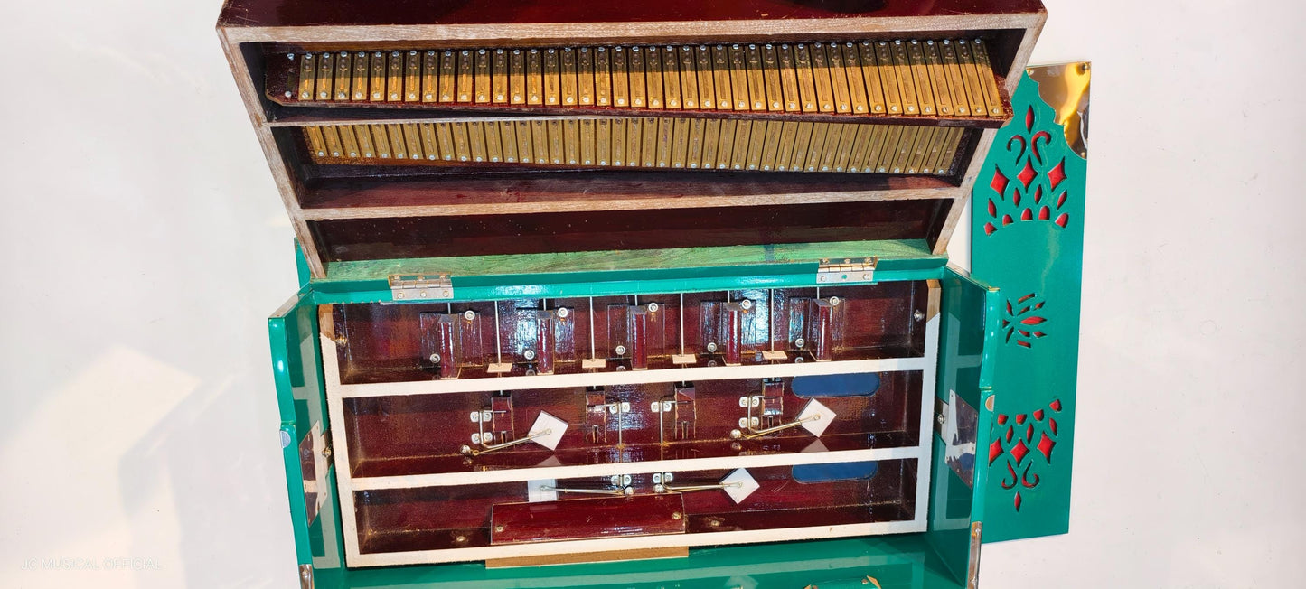 2LINE PROFESSIONAL HARMONIUM Metalic Green 42KEYS