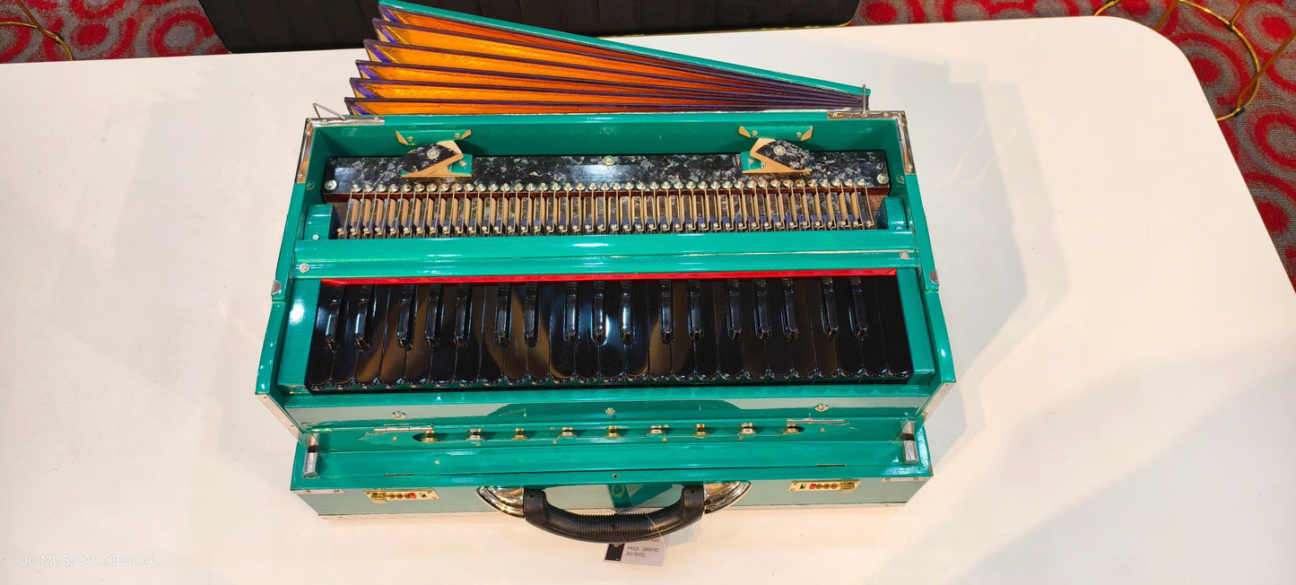 2LINE PROFESSIONAL HARMONIUM Metalic Green 42KEYS