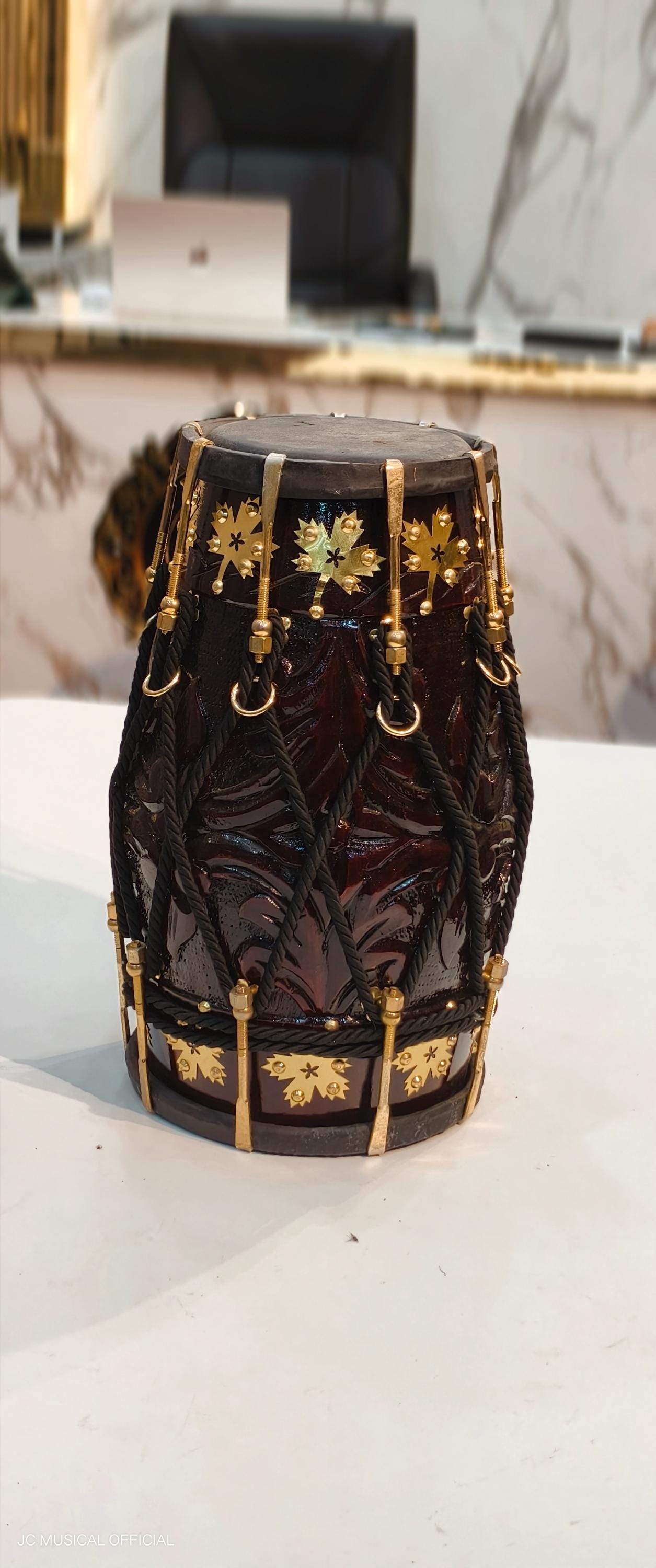 PROFESSIONAL DHOLAK With 100% pure season sheesham wood nuts bolt system|