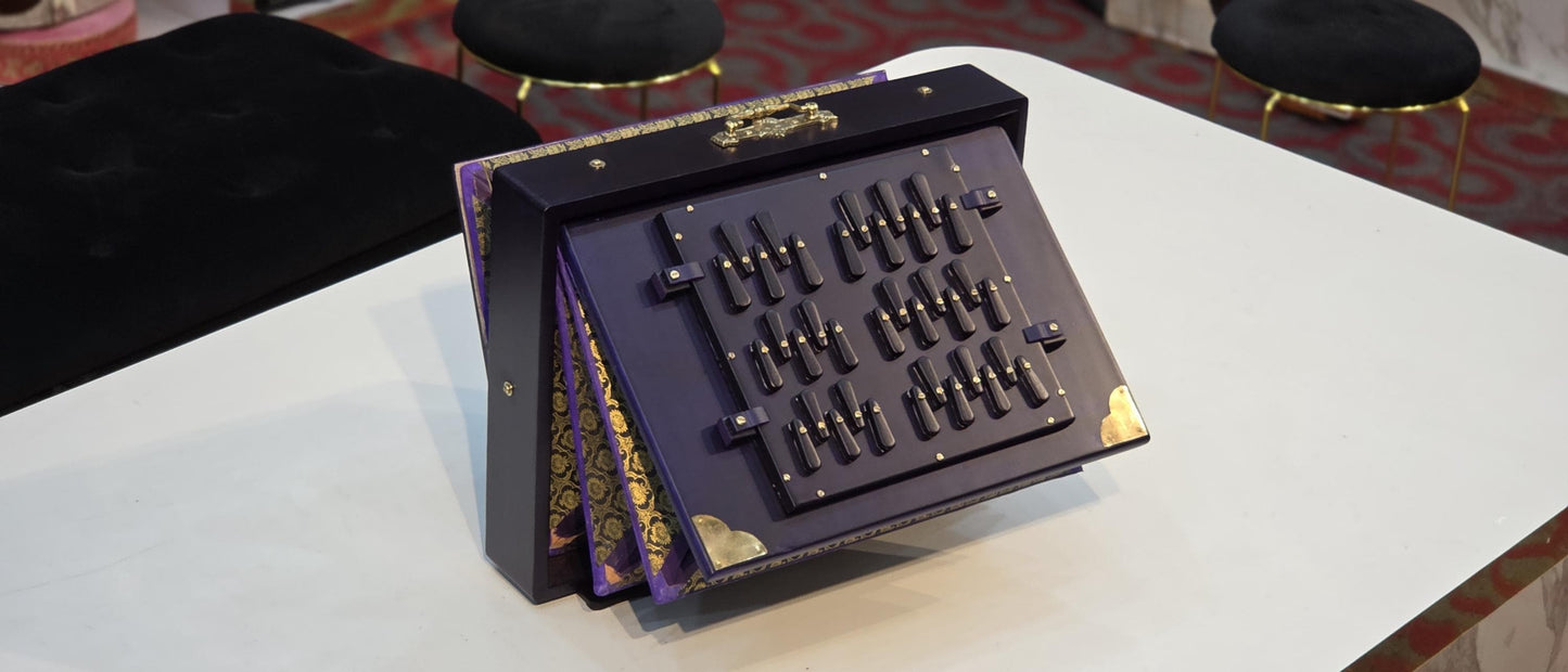 3LINE SHRUTI BOX/ PURPLE Gold edition Premium quality