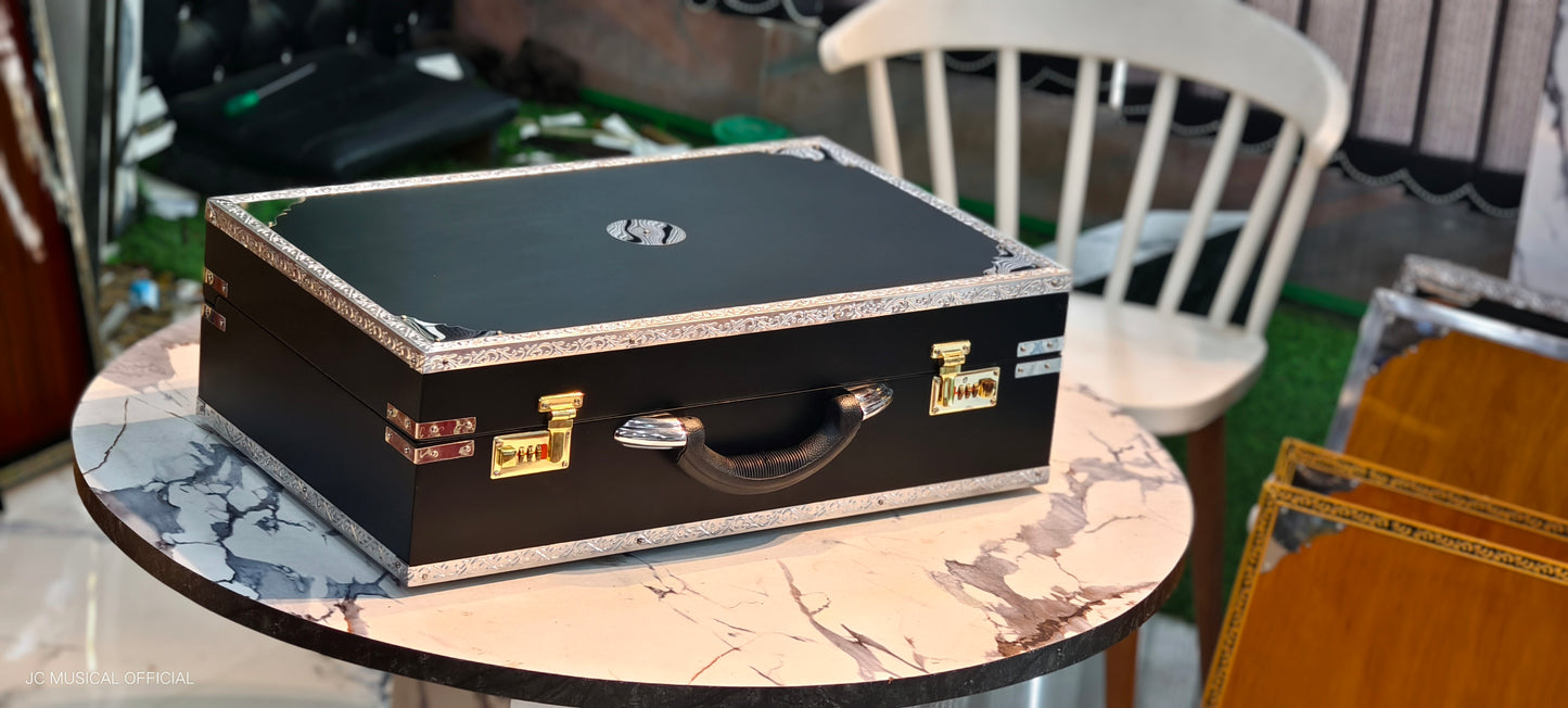 2LINE BLACK BEAUTY Harmonium 3.5 Octeve professional quality folding box type